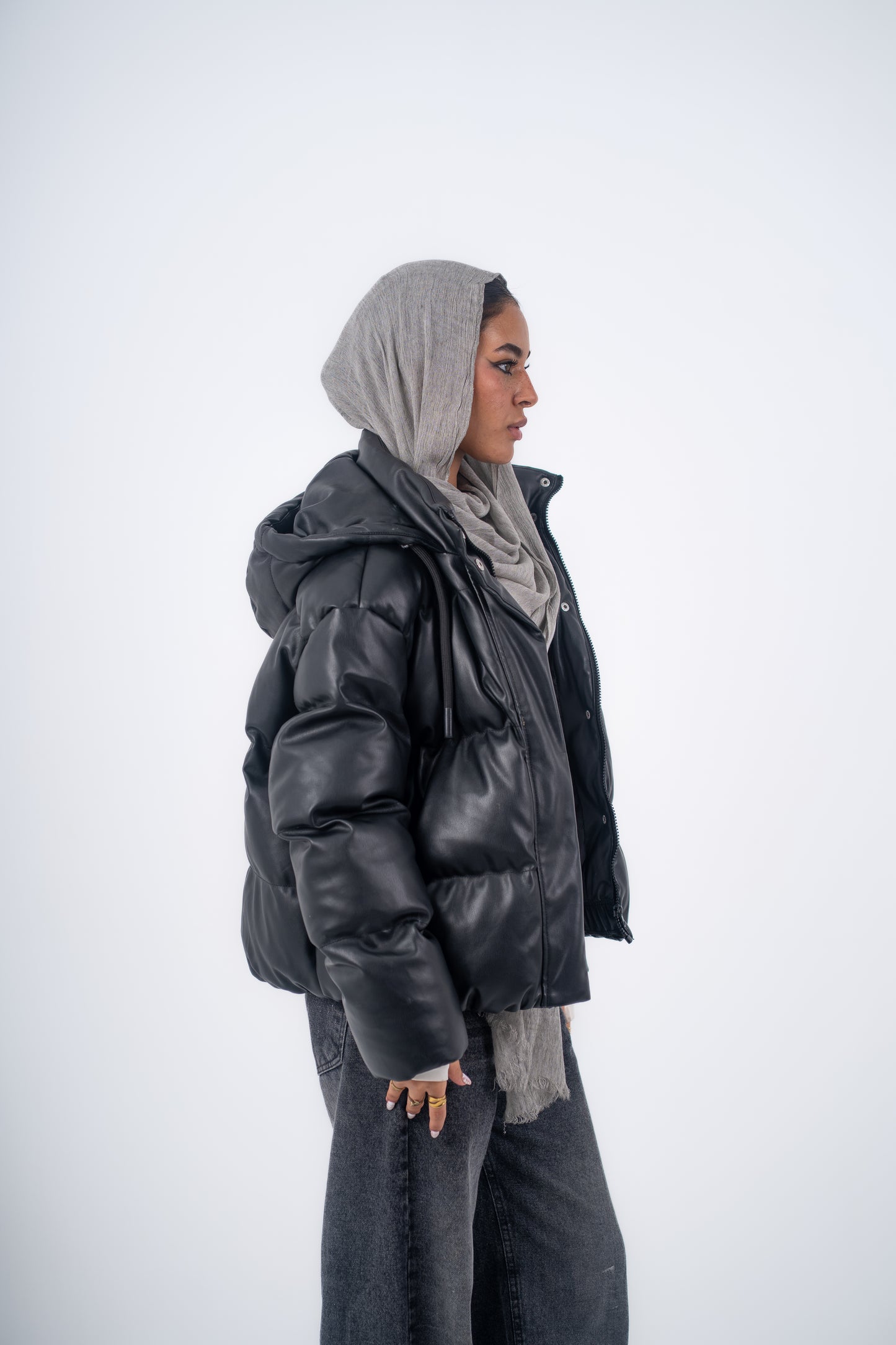 Linen scarf - Light Grey