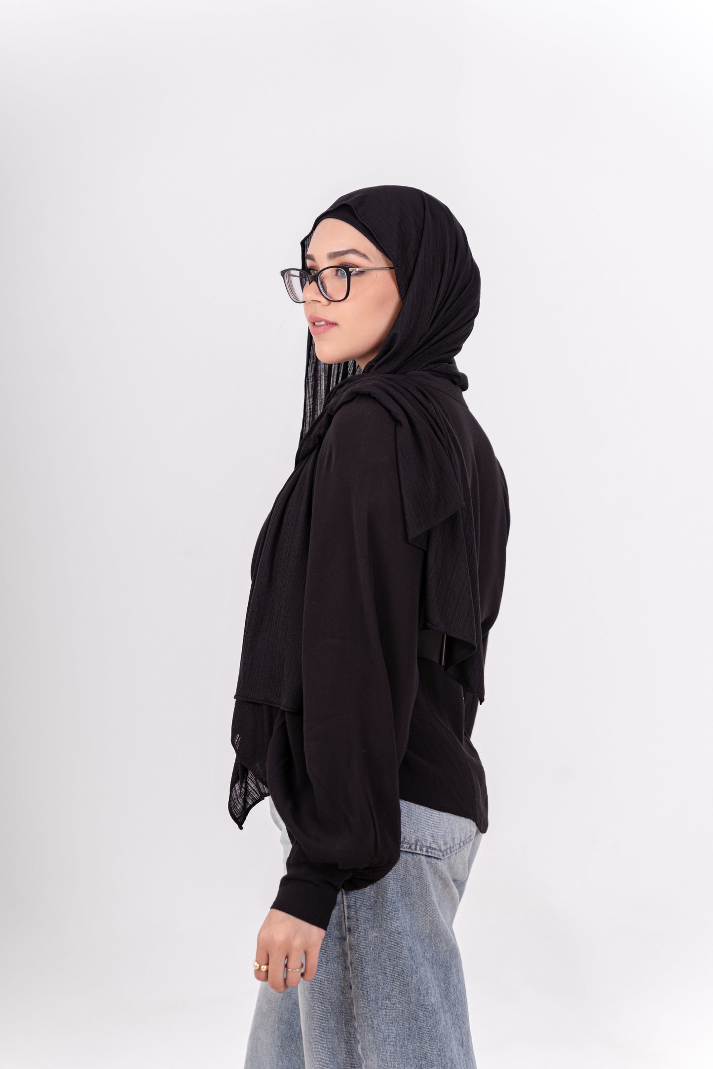 Striped Cotton Lycra - Black