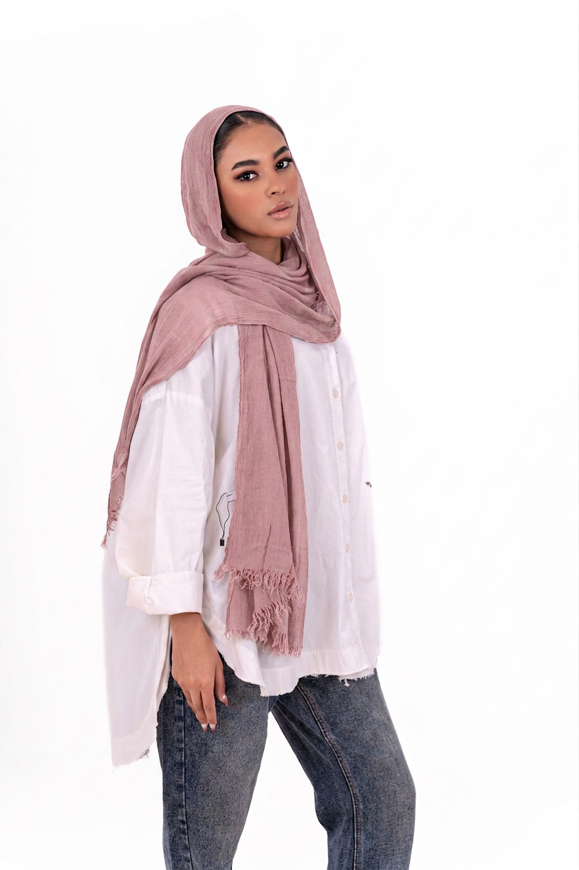 Linen scarf - Burgundy