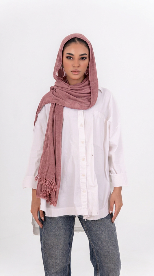 Linen scarf - Burgundy