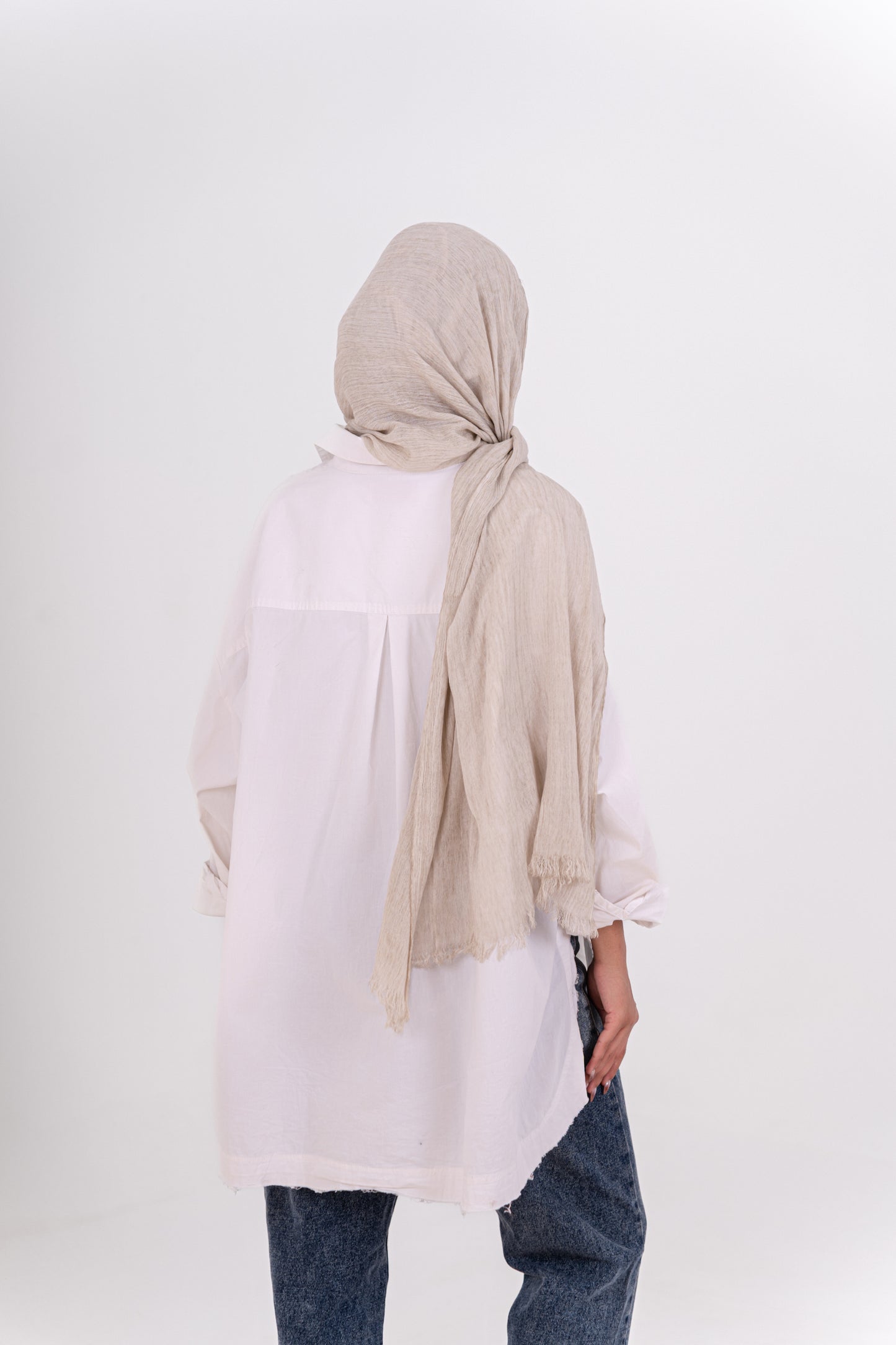 Linen Scarf - Beige
