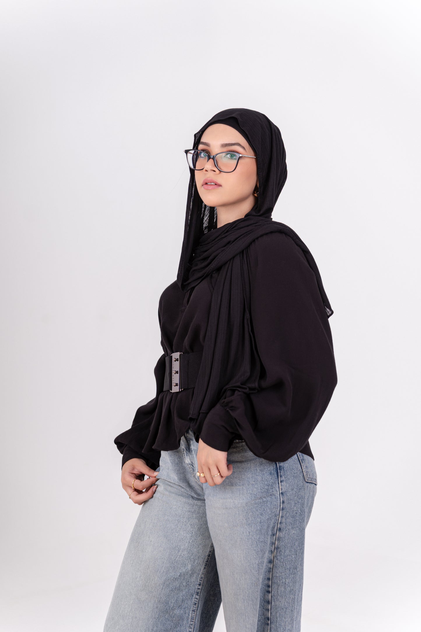 Striped Cotton Lycra - Black